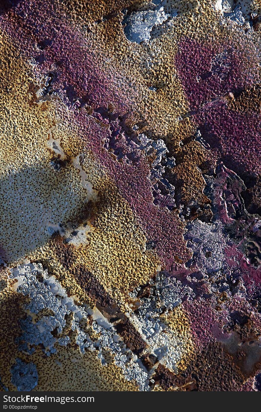 Paint peeling off a derelict iron gate in downtown Brookly, New York City. Paint peeling off a derelict iron gate in downtown Brookly, New York City