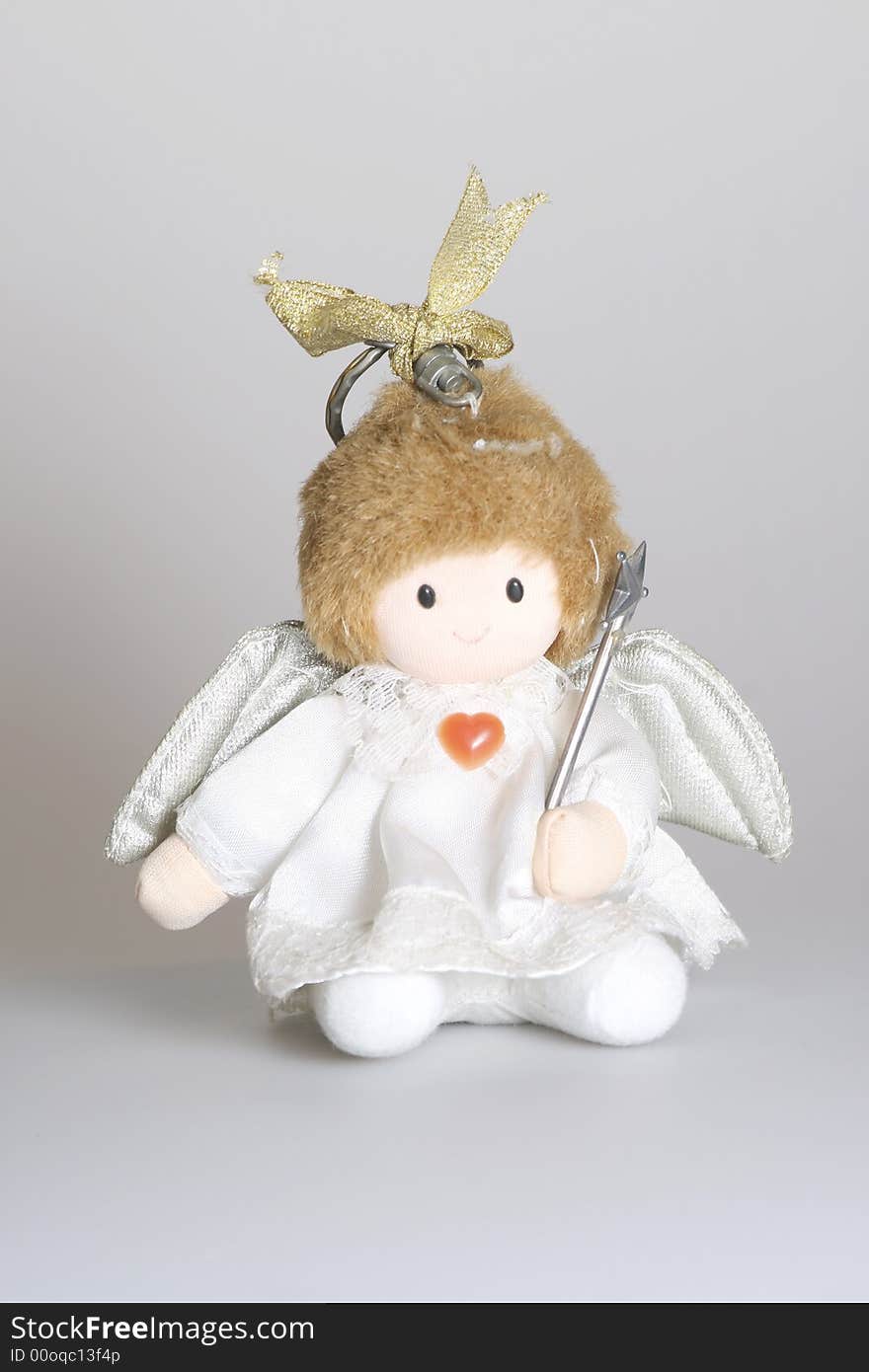 A white cute angel doll