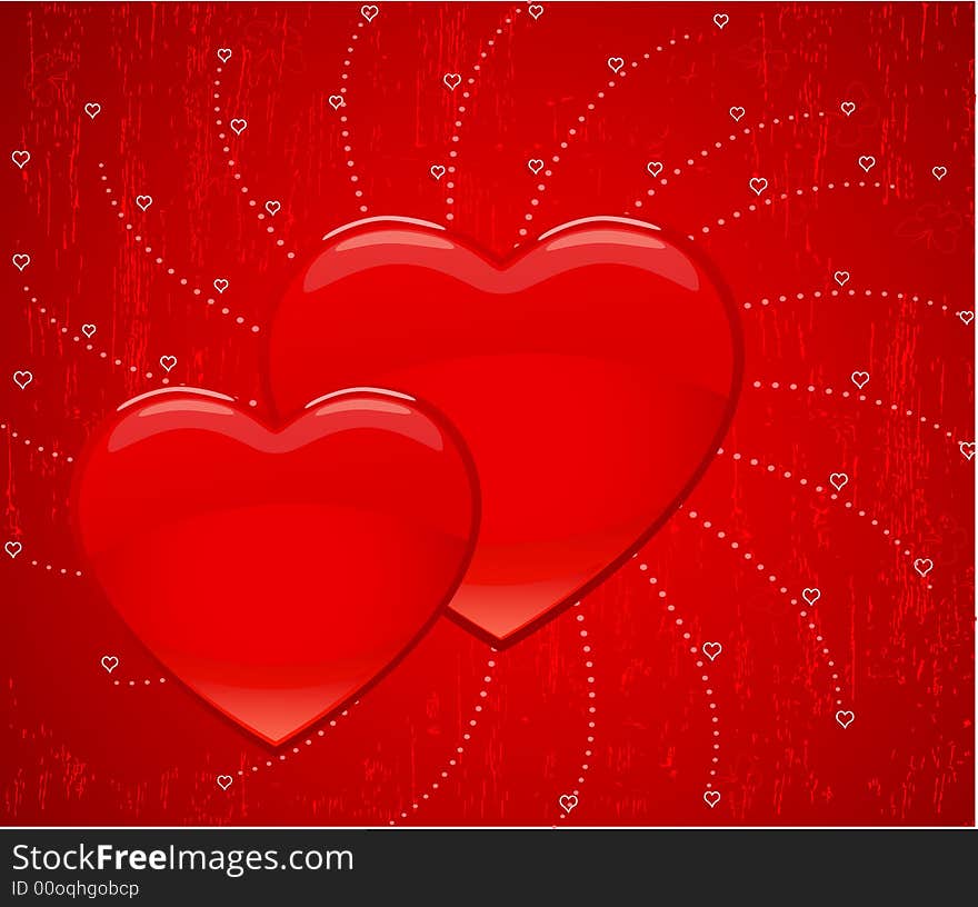 Romantic Background, Vector Illustration