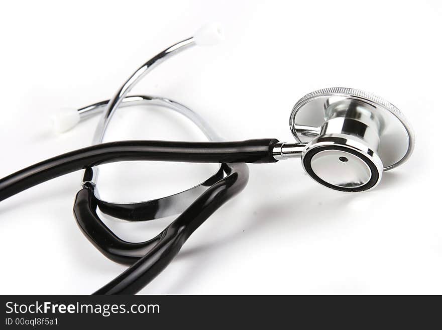 A stethoscope in plain white background.