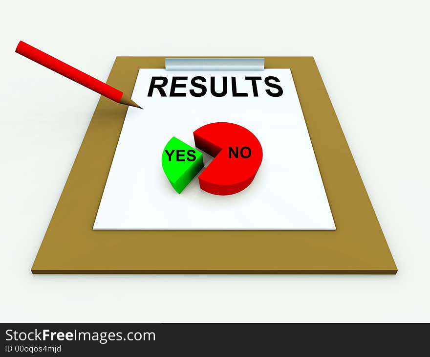 A conceptual image of a clipboard with a pie chart on it with a floating pen and some paper. A conceptual image of a clipboard with a pie chart on it with a floating pen and some paper.