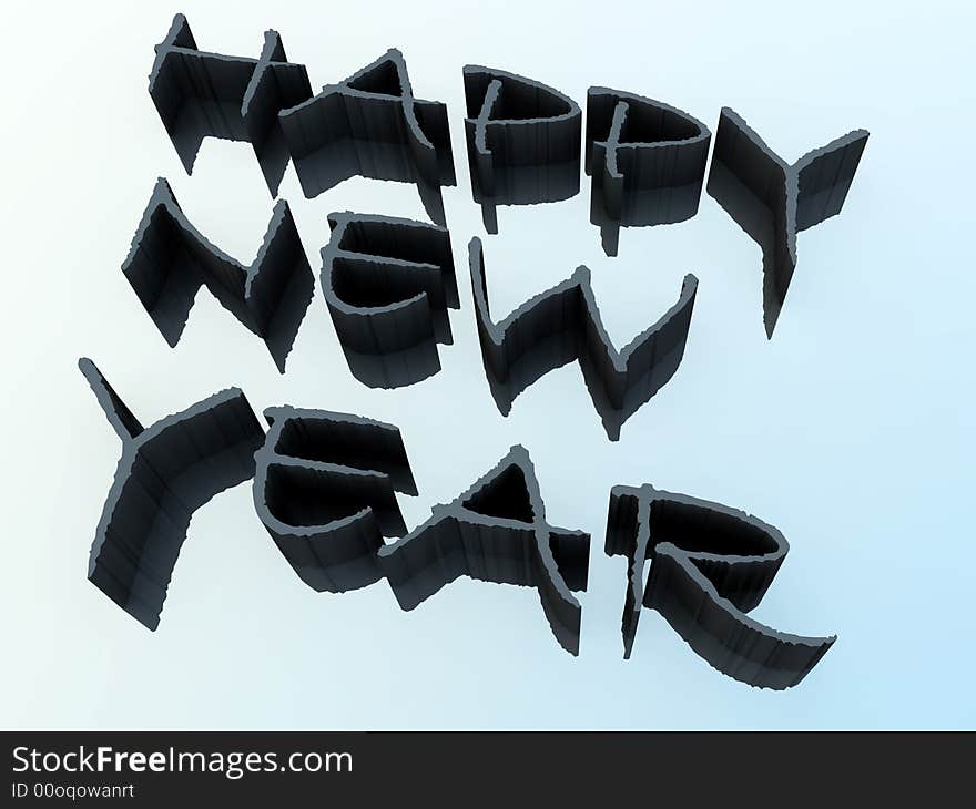 A conceptual image of the text celebrating a happy new year. A conceptual image of the text celebrating a happy new year.