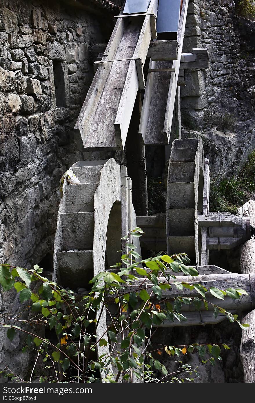 Old water mill in early autumn. Old water mill in early autumn