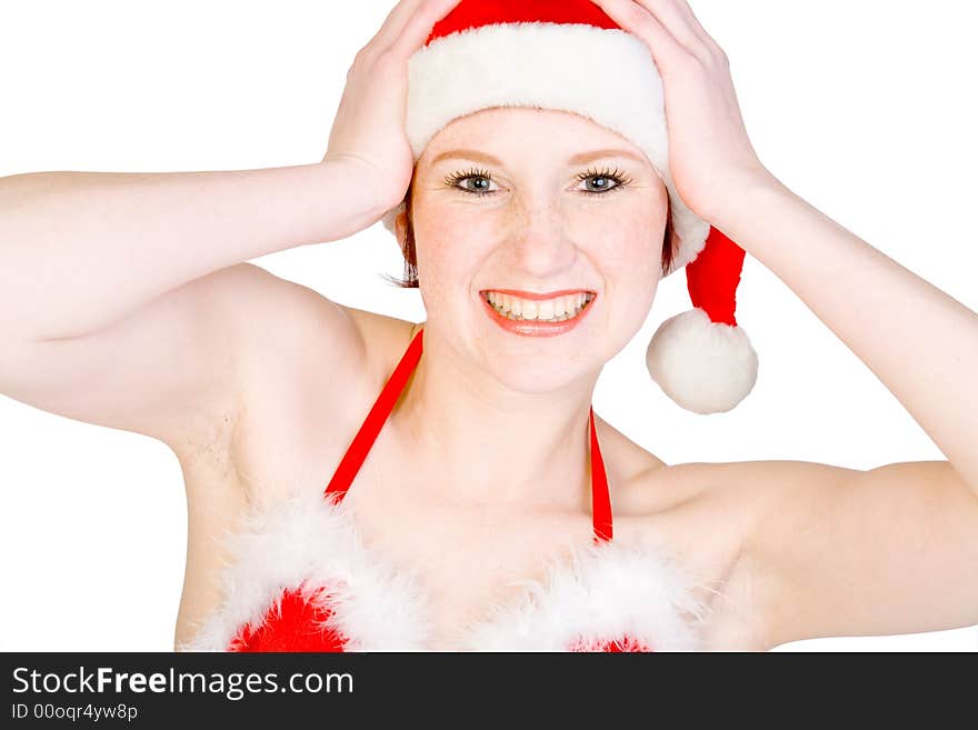 Studio portrait of a Faerie with short hair looking enthusiastic. Studio portrait of a Faerie with short hair looking enthusiastic