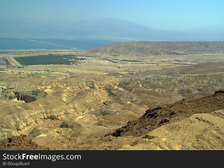 View on Dead sea valley