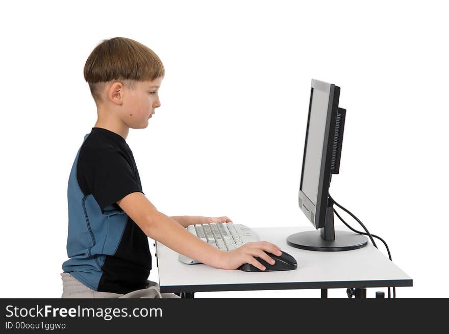 Boy On His Computer