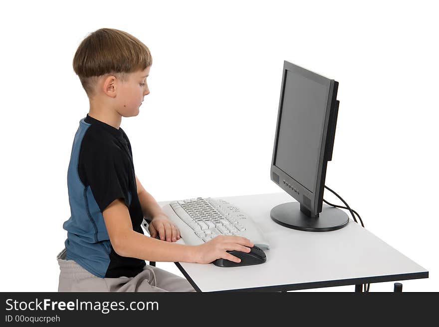 Boy On His Computer