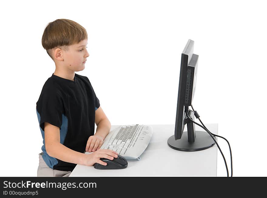 Boy On His Computer