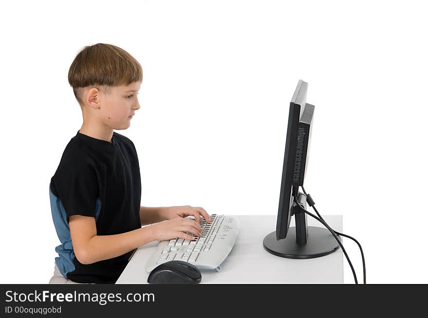 Boy On His Computer