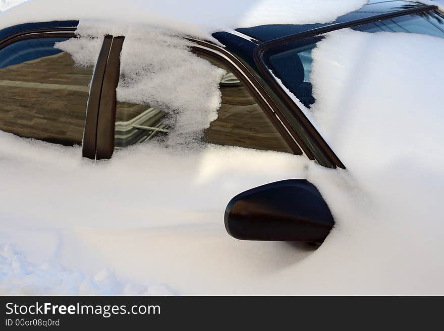 Car Covered By Snow