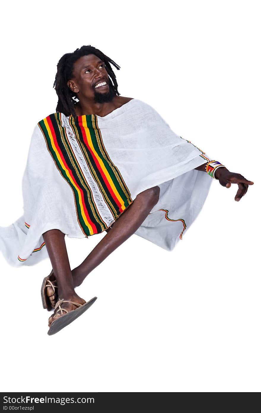 Portrait of rasta man with traditional clothes. Portrait of rasta man with traditional clothes