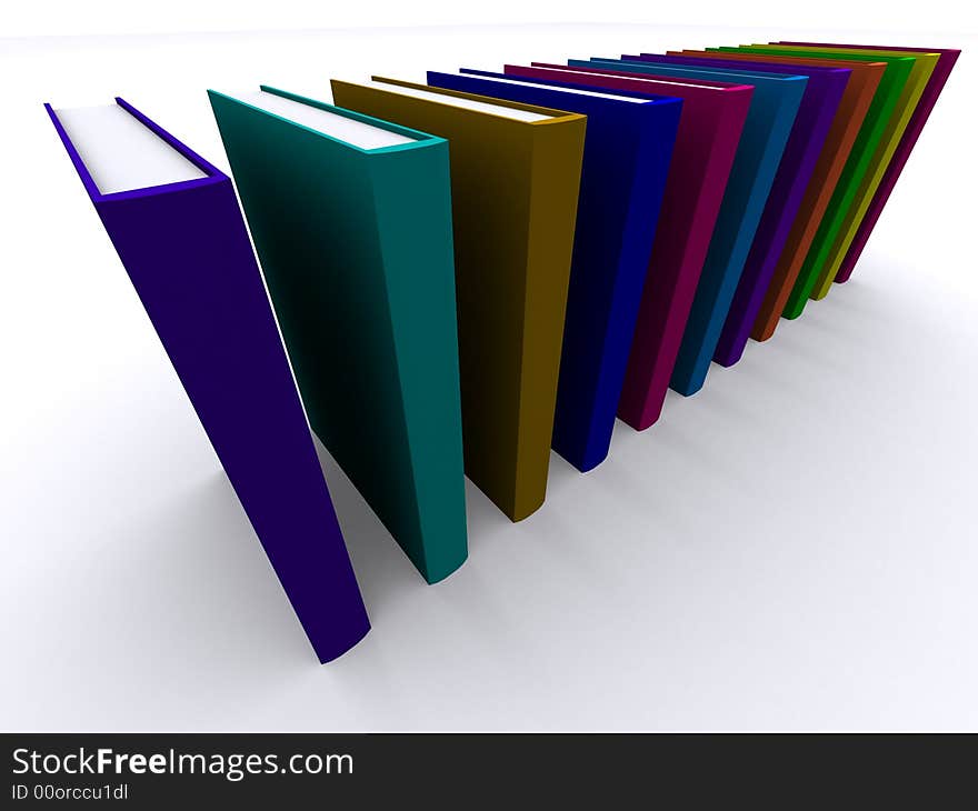 3d render of a stack of nice books. 3d render of a stack of nice books