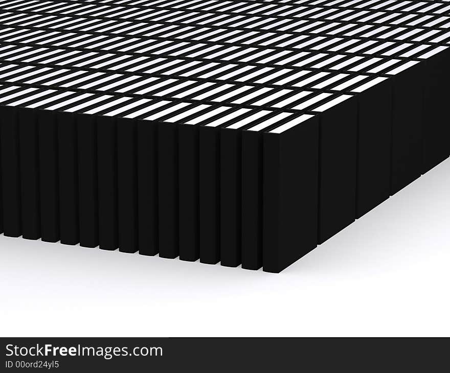 A 3d black, isolated books render. A 3d black, isolated books render