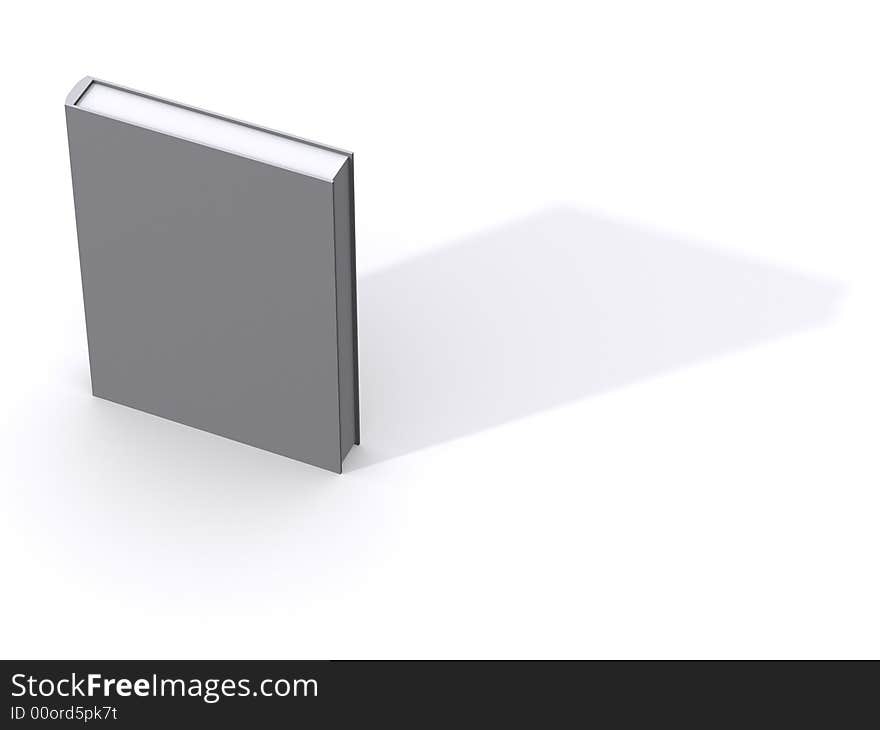 3d white book