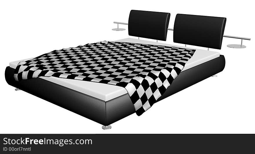 Modern bed, created with 3d max & rendered. Modern bed, created with 3d max & rendered.