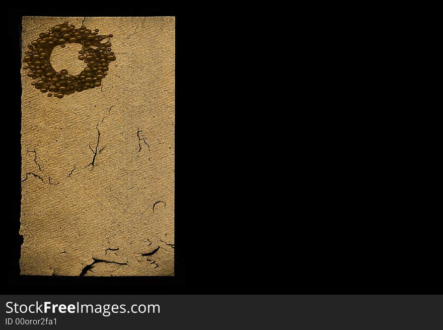 Old handmade paper texture with crown berries. Old handmade paper texture with crown berries