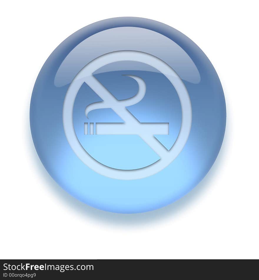 Shiny transparent high-resolution Aqua Icon with shadow, isolated on white. Icon color can be easily changed with Hue/Saturation