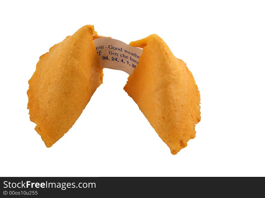 Isolated Fortune Cookie