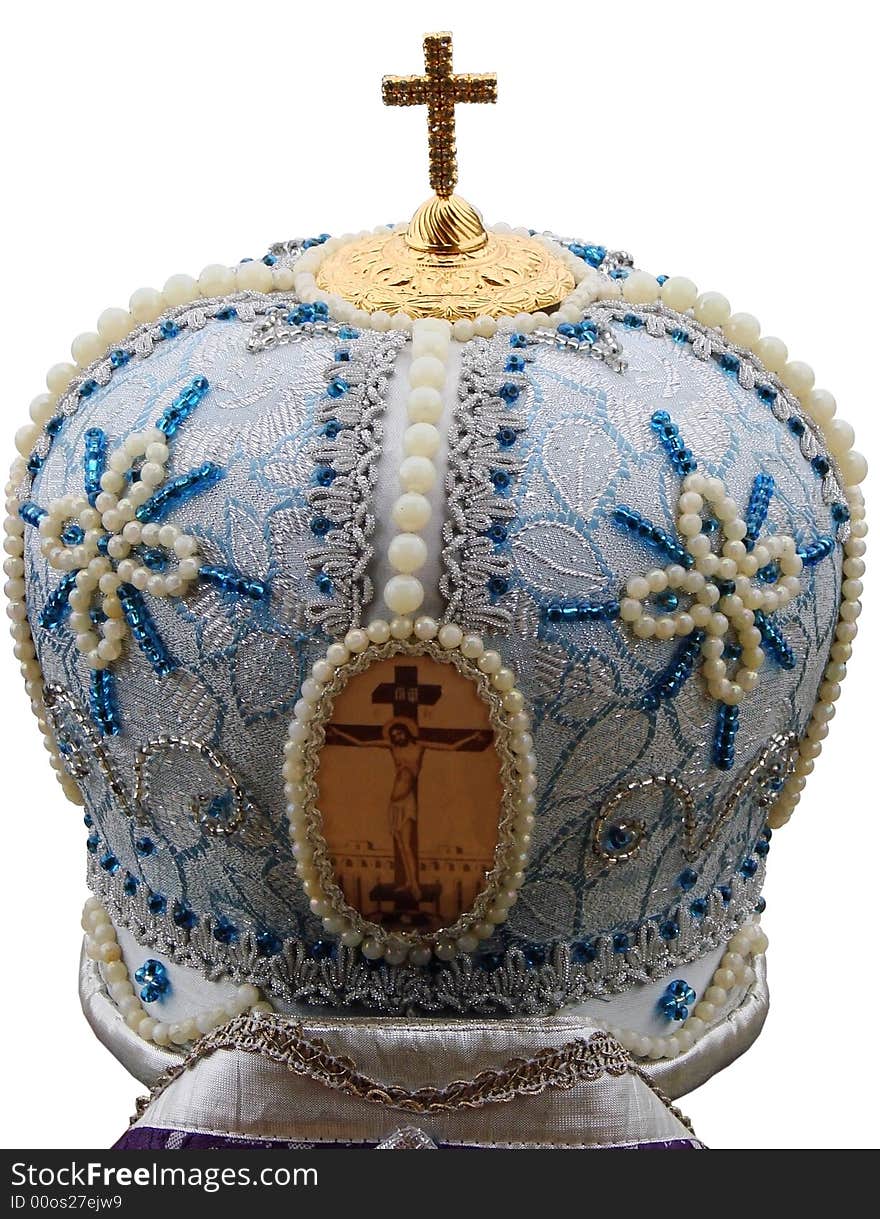 Blue mitre - solemn headgear of the orthodox bishop