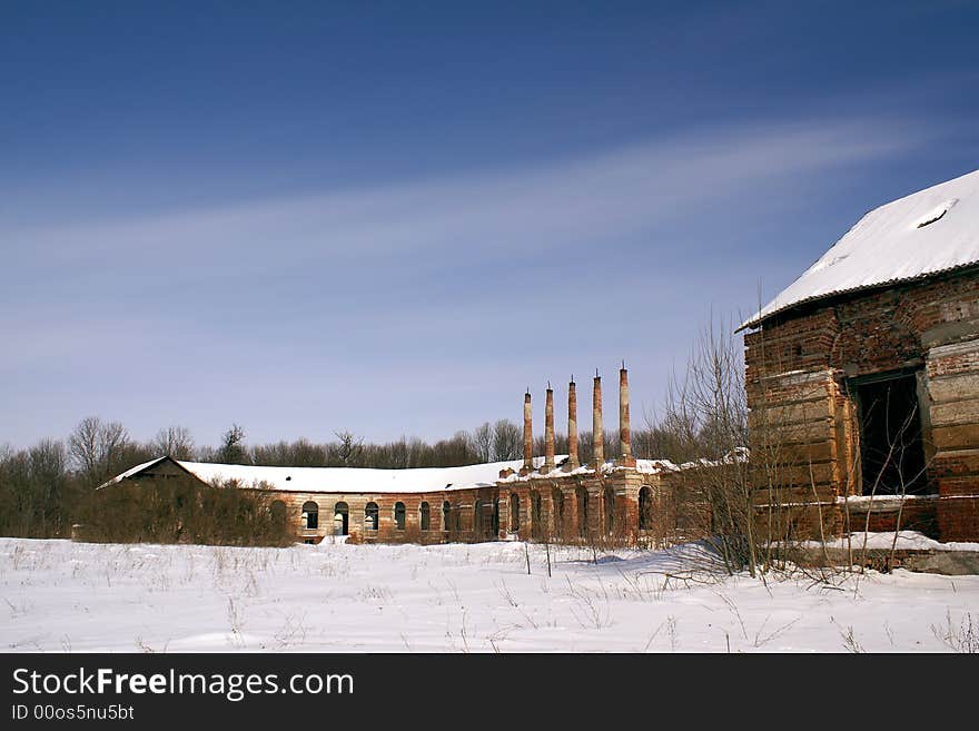 View to building of Zavadovsky's manor in Lyalichi, Bryansk Region, Russia. View to building of Zavadovsky's manor in Lyalichi, Bryansk Region, Russia