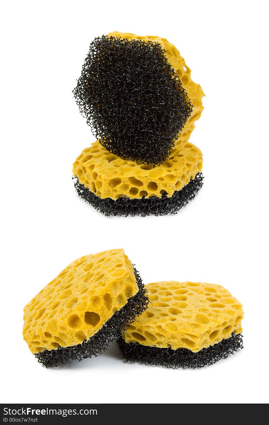 Group Of Cleaning Sponges