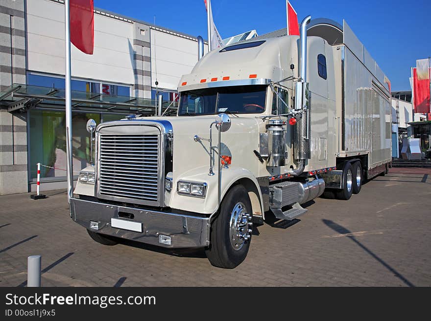 A white truck with Clipping Path. A white truck with Clipping Path.