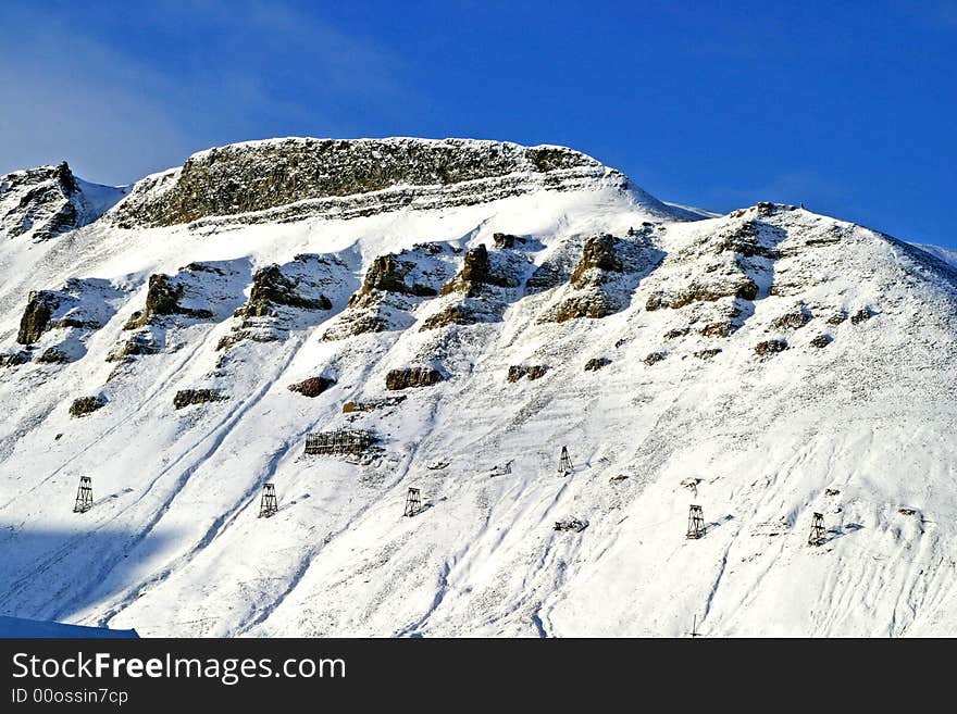 Mountain in arctic area