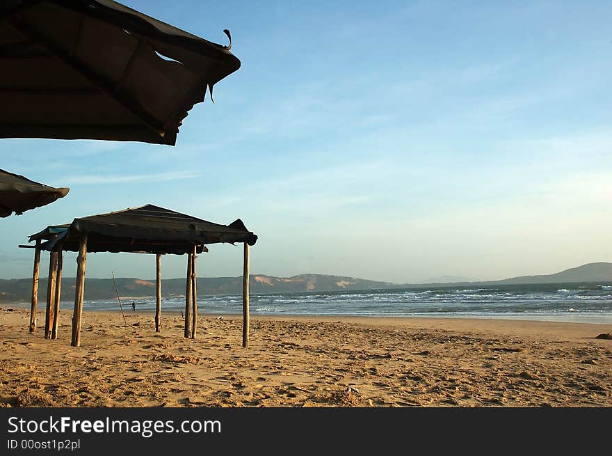 Huts on the beach