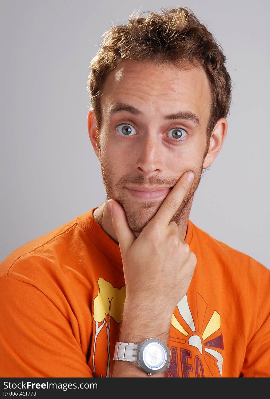 Portrait of casual young man. Portrait of casual young man