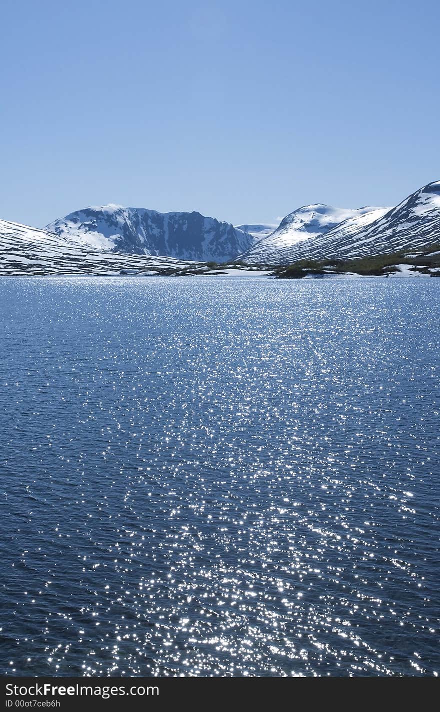 Mountain s lake in summerday