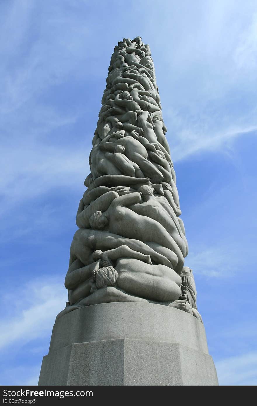 Men's body sculpture in Vigeland park of Norway. Men's body sculpture in Vigeland park of Norway