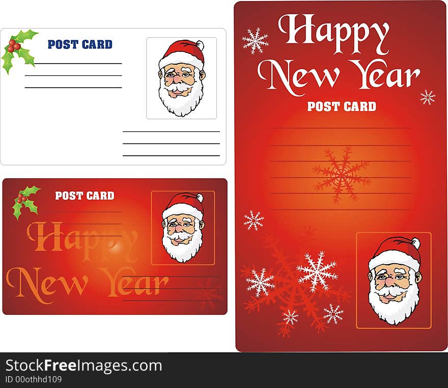 Vector Happy New Year greetings card. Vector Happy New Year greetings card