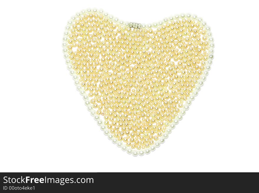 Golden pearl heart