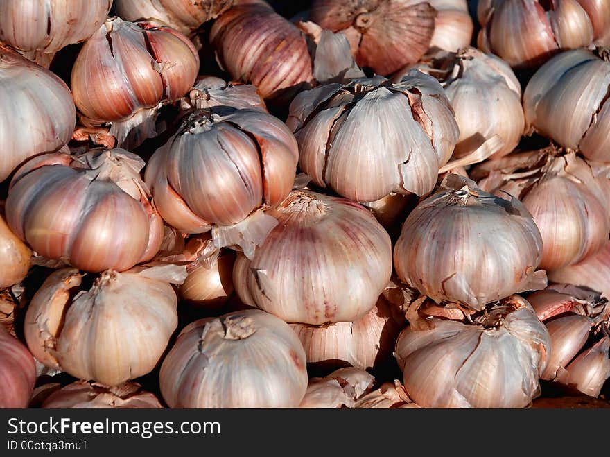 A nice beautifull garlic stack with pure color. A nice beautifull garlic stack with pure color