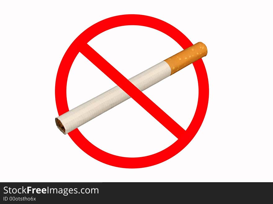 No Smoking on a white background. No Smoking on a white background