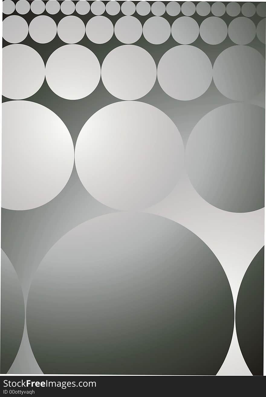 Grey background with an ornament from spheres