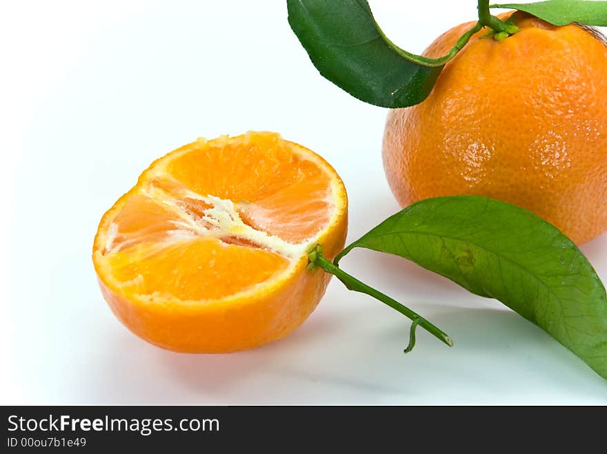 A fresh tangerine - close up