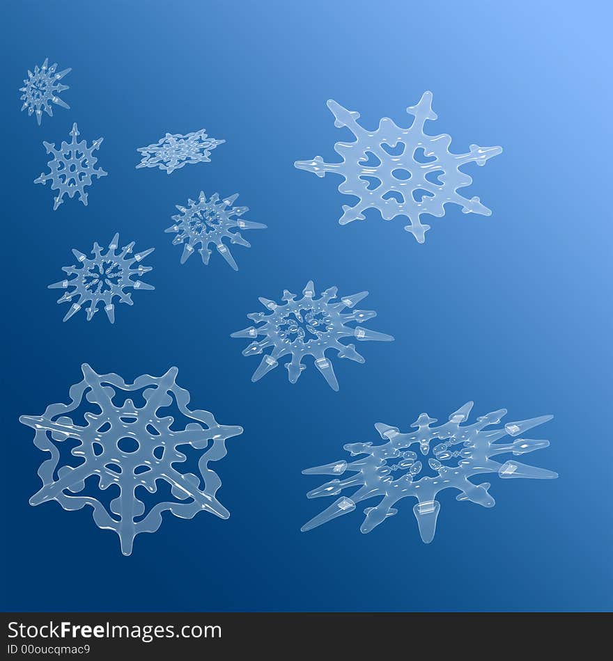 3D models of falling snow