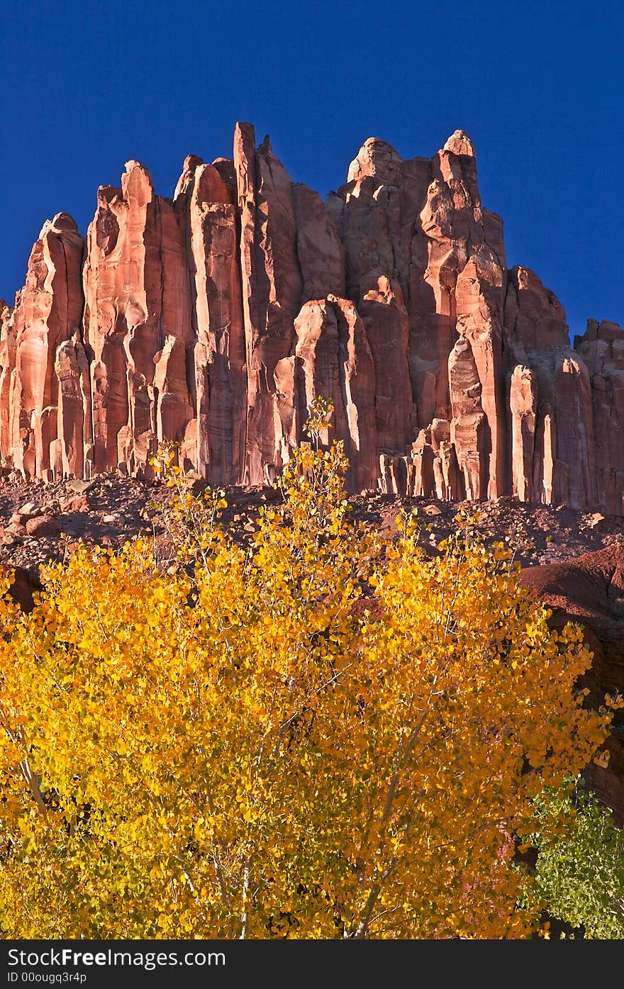 The Caste in Capital Reef National Park in fall. The Caste in Capital Reef National Park in fall.