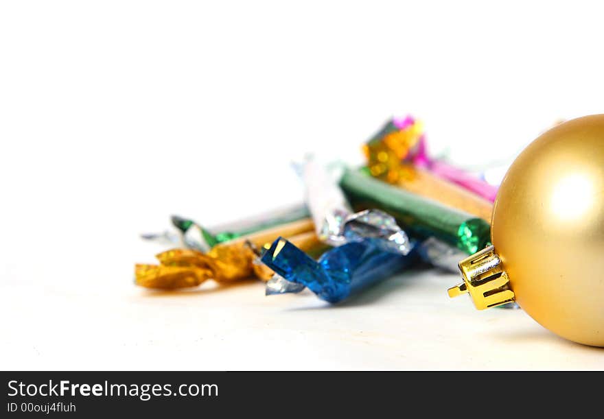 Christmas ornament, ball and sweets