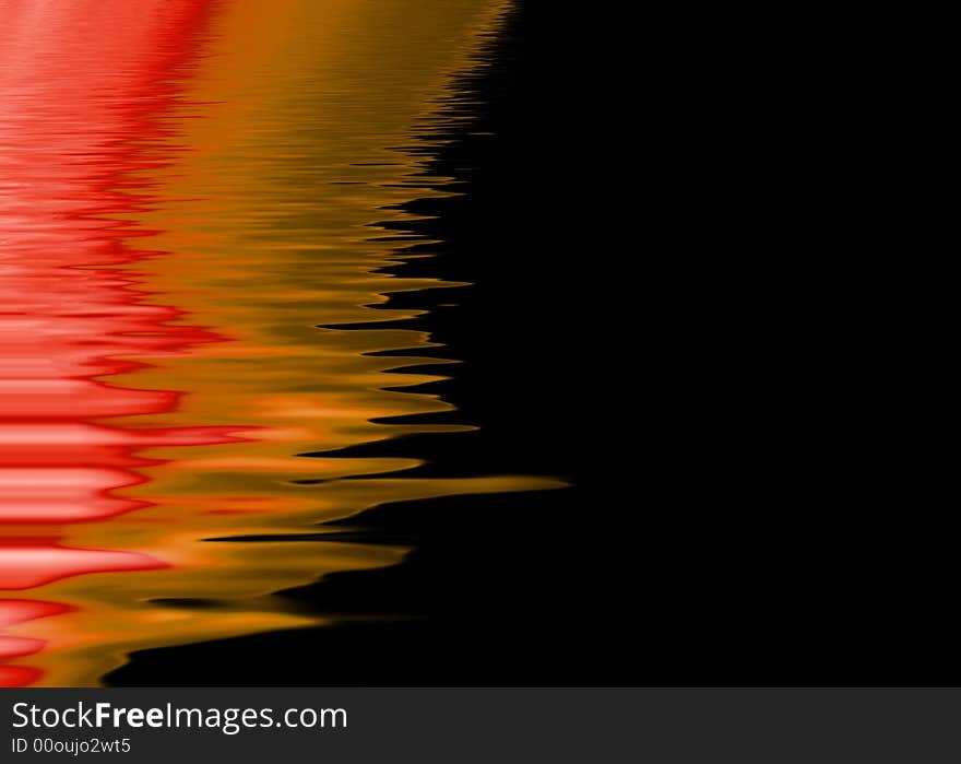 Red wavy stripes on black with ripple effect. Red wavy stripes on black with ripple effect