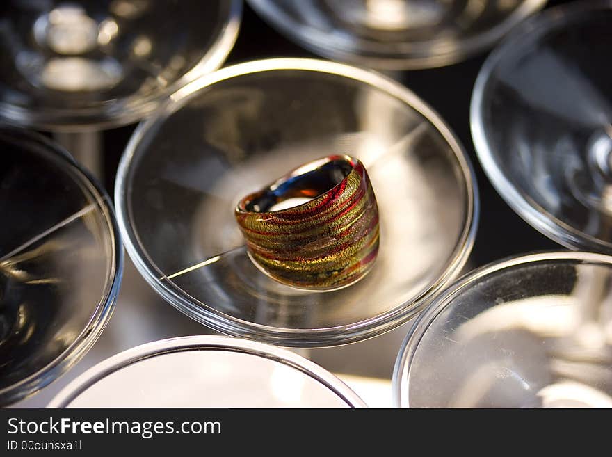 Murano glass ring