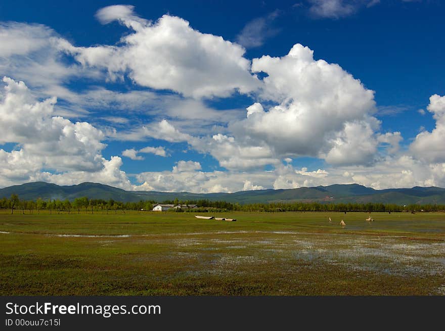 Clouds On The Marshland