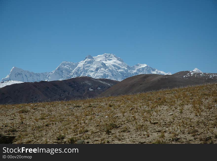 Snow Mountain On The Tibetan Plateau