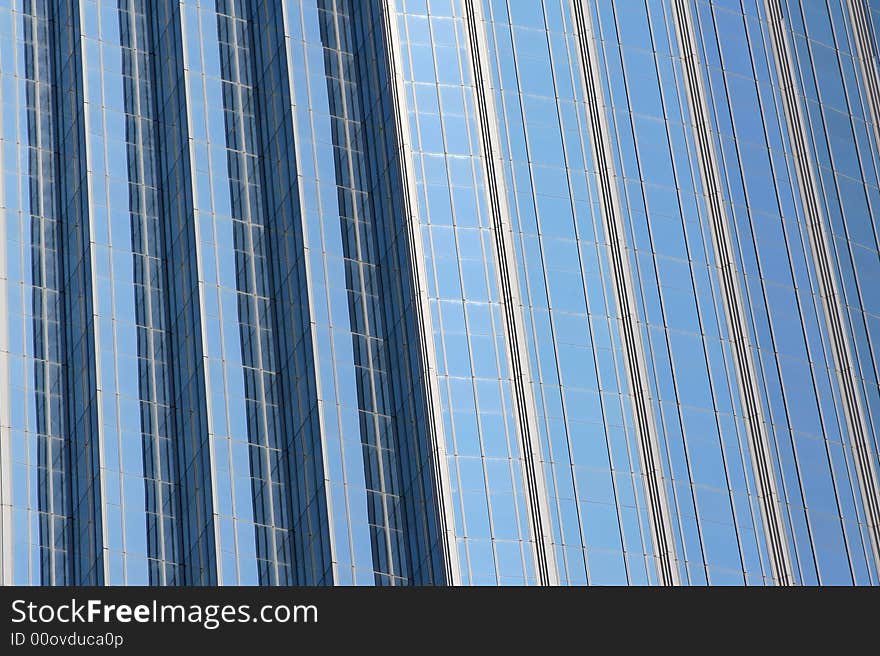 Glass wall of one Boston high rise buildings