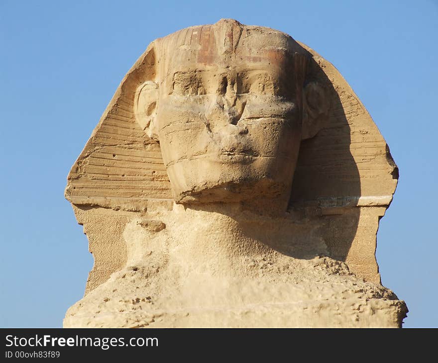 Famous great sphinx in giza , cairo , egypt. Famous great sphinx in giza , cairo , egypt