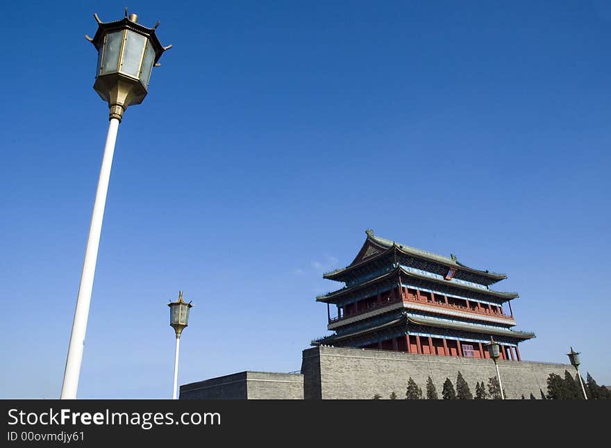 Zheng yang men Castle in beijing china