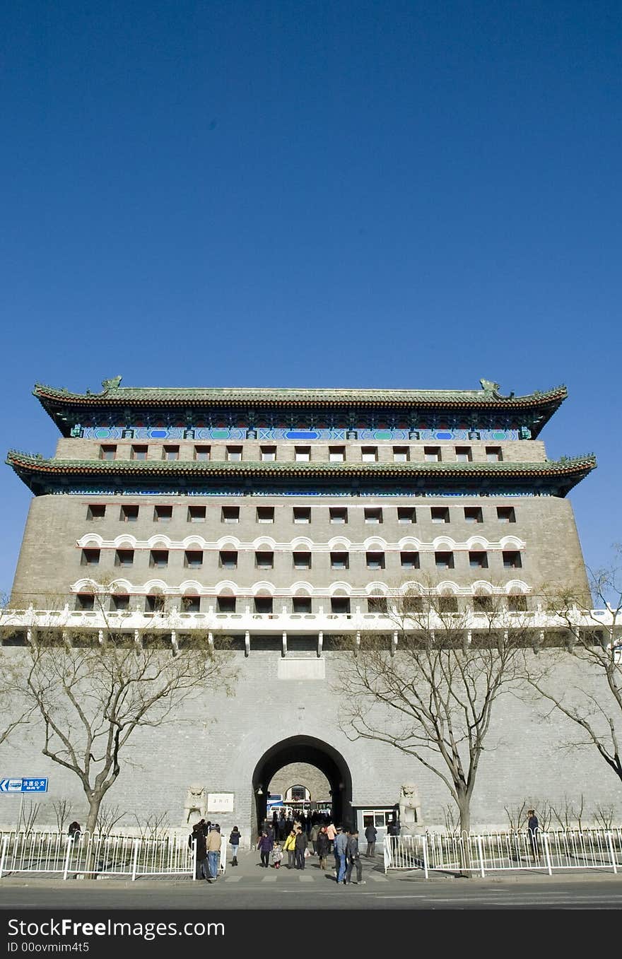 Zheng yang men Castle in beijing china