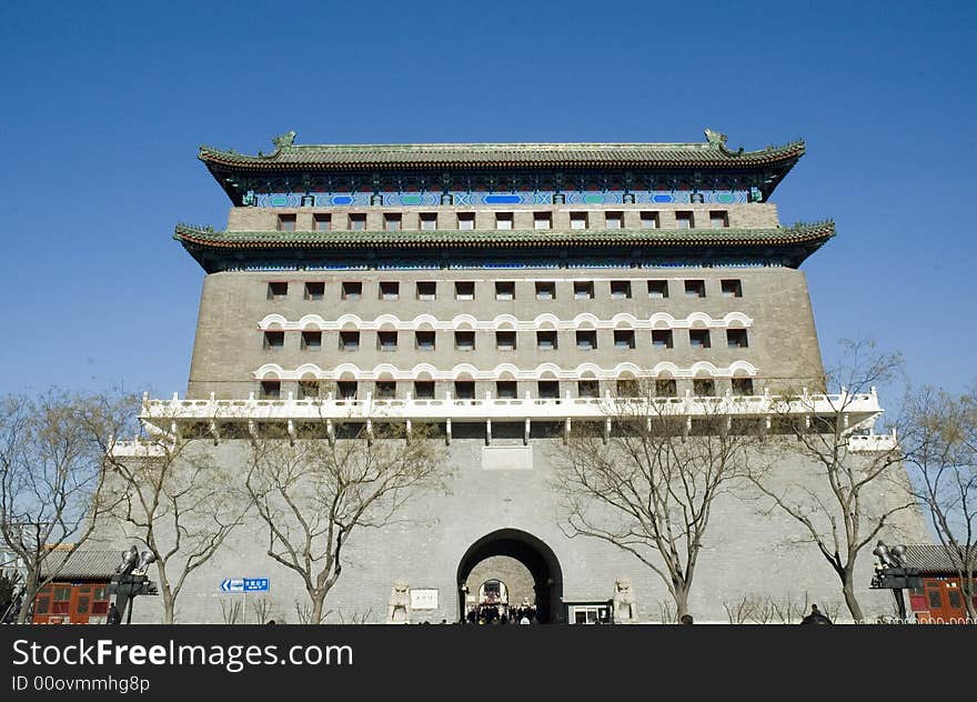 Zheng yang men Castle in beijing china