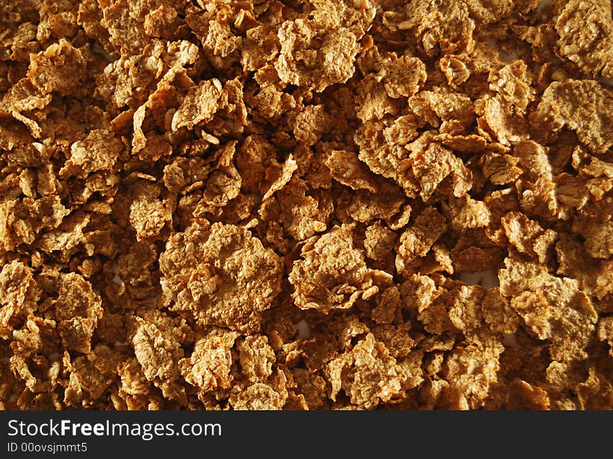 Background of wheat breakfast flakes